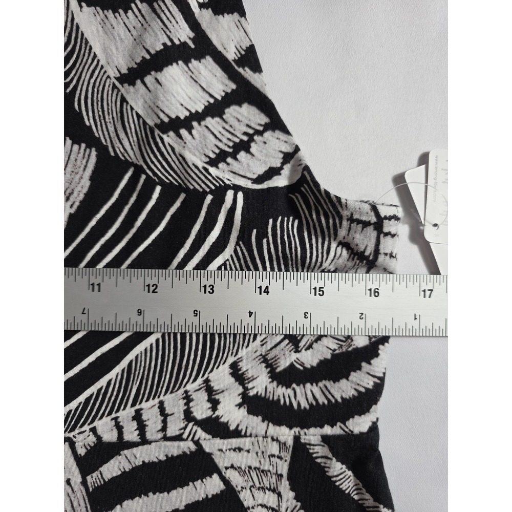 Athleta Santorini Dress Medium Black White Print Stretch Sleeveless UPF - Picture 6 of 9